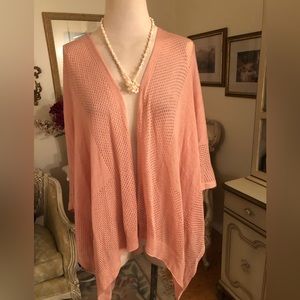Vince Camuto like new peach open front cardigan one size
